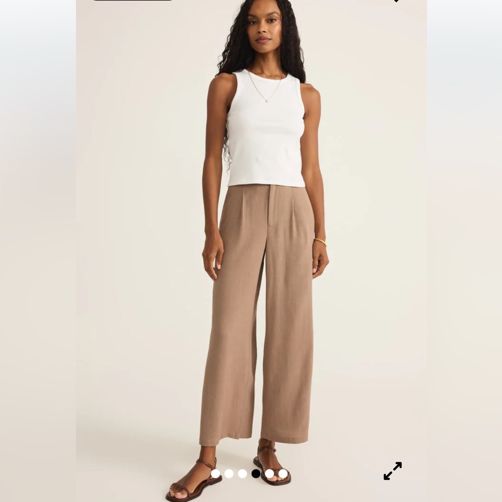 Z supply vista linen pants iced coffee size small NWT